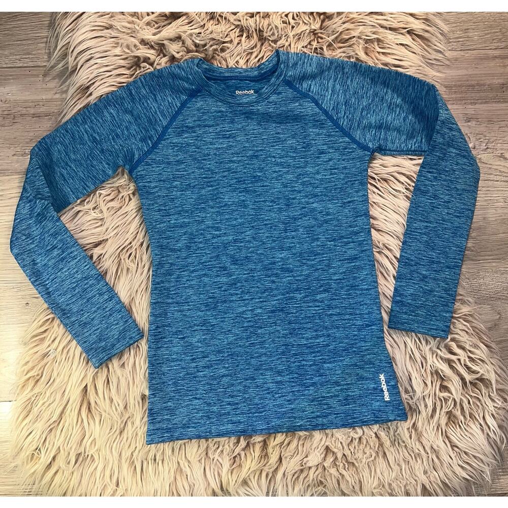 Reebok play warm kids blue long sleeve shirt